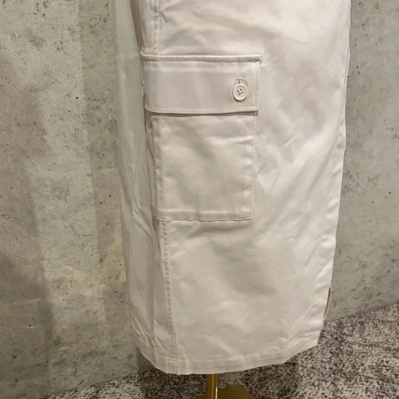 NWT Future Collective Cargo Midi Skirt | Minimalist Utility | Neutral | Size 6 - Picture 5 of 6